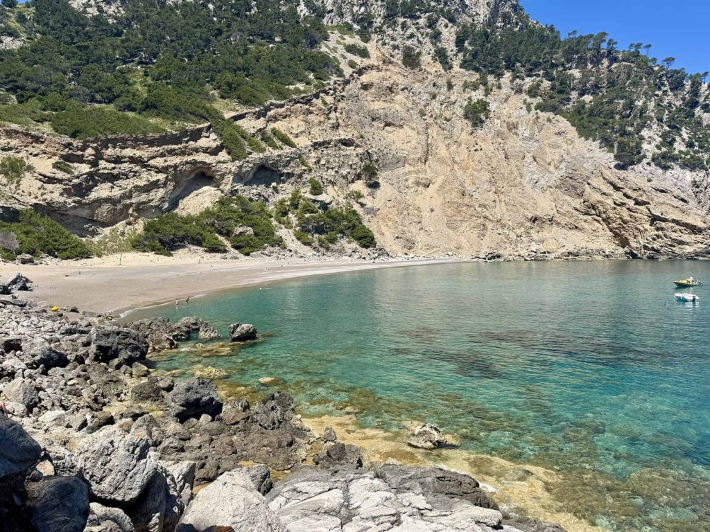 Baix Hike Mallorca secluded beach with turquoise water, rocky coast and scenic Mediterranean bay landscape